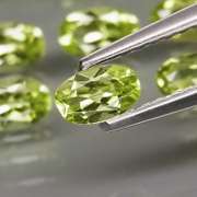 Dazzling 8.75ct untreated lime green Peridot set