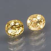 Simply amazing .93ct canary yellow Sapphire pair