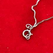 14K WHITE GOLD CHAIN WITH DIAMOND PENDANT