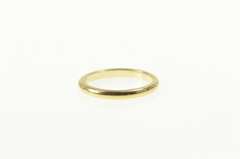 14K Yellow Gold 2.0mm Classic Rounded Simple Wedding Band Ring