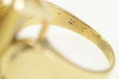 10K Yellow Gold Emerald Cut Citrine Solitaire Cocktail Ring