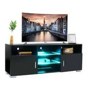 TV Cabinet Stand 5 Open Layers & 2 Door-push Bookshelf