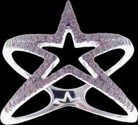 Amazing Diamond Studded 18k White Gold Star Ring
