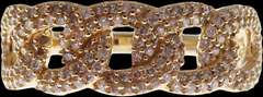 Chic 18kt Yellow Gold Diamond Chain Band