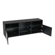 TV Cabinet Stand 5 Open Layers & 2 Door-push Bookshelf