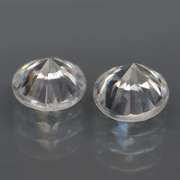 High grade 2.48ct pure white Zircon pair