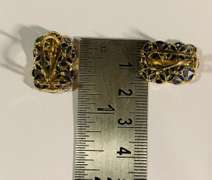 7.0 Carat Emerald Earrings in 14kt Solid Gold