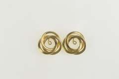 14K Yellow Gold 5.5mm Squared Twist Spiral Earring Jackets