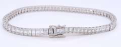 925 Sterling Silver Cubci Zirconia Tennis Bracelet with 2 Rings