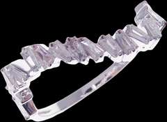 Tidal Diamond Wave 18k White Gold Ring