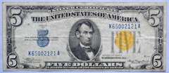 $ 5 North Africa 1934 A Silver Certificate