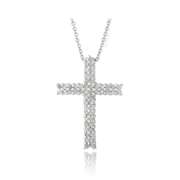 1/2ct Diamond Cross Slider Pendant Necklace