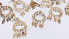 Group Lot of 2 Vinatge Sterling Silver Dangle Earrings with Extra Dangles