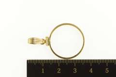 14K Yellow Gold 1/4 oz. Gold Panda Coin Holder Bezel Pendant