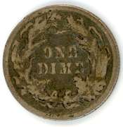 1883 Liberty Seated dime