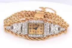 LADIES ANTIQUE HAMILTON DIAMOND WATCH