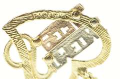 14K Yellow Gold Special Heart Love Symbol Valentine Charm/Pendant