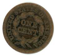 1845 Braided Hair Large Cent