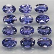 Collectors 4.23ct very best blue violet hue Iolite set
