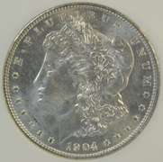 Super nearly Gem BU 1904-O Morgan Silver Dollar. NGC MS64