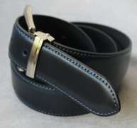 Classy Full Grain Leather Belt, Made In Italy