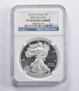 PF70 UCAM 2014-W American Silver Eagle FR NGC