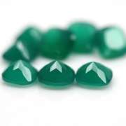 Breath taking 14.77ct grass green Botswana Agate set