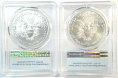 Flawless PCGS MS70 FS 2019 & 2020 $1 Silver Eagle coins