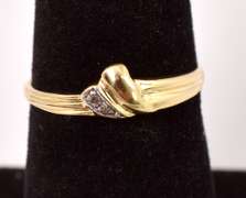 Petite Diamond Ring in 18K Yellow Gold