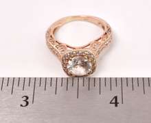 Incredible White Sapphire Ring in 14K Rose Gold