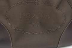 Preowned Prada Canapa Logo Canvas Shoulder Bag