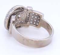 Incredible White Gold Diamond Buckle Ring