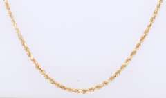 Simple Yellow Gold Rope Chain Necklace