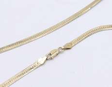 Italian Sterling Silver Herringbone Necklace