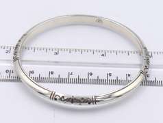 Vintage Sterling Silver Signed Bangle Bracelet
