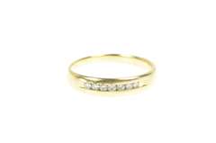 14K Yellow Gold Diamond Classic Simple Men's Wedding Band Ring