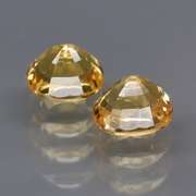 Simply amazing .93ct canary yellow Sapphire pair