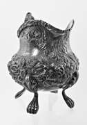 Intricately Hand-Chased Sterling Schofield Creamer and Sugar