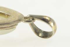 Sterling Silver Moonstone Marquise Cabochon Southwestern Pendant