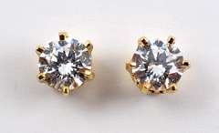 Sparkling CZ Stud Earrings