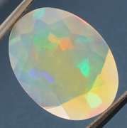 Floral glittering 2.46ct faceted Jelly Opal