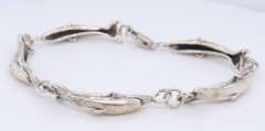 Vintage Sterling Silver Dolphin Link Bracelet