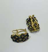 7.0 Carat Emerald Earrings in 14kt Solid Gold