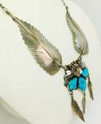 J.W. Toadlena Native American Sterling Turquoise Necklace