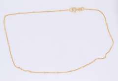 Beautiful 18kt Yellow Gold Bead Station Anklet