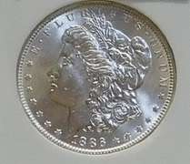 1886 Morgan Dollar CCGS MS-66, Spectacular!