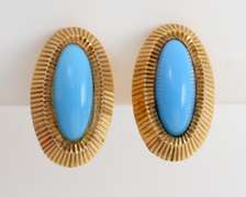 Beautiful Turquoise Earrings with French Backs