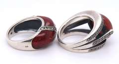 Group Lot of 2 Vintage 925 Sterling Silver Rings