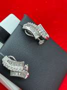 14K WHITE GOLD AND DIAMOND EARRINGS