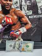 Floyd Money Mayweather Jr. Autographed Custom Photo Framed Canvas  BAS